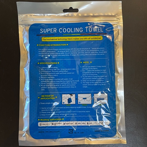 NIP Super Cooling Reusable Towel Sports Gear - Picture 2 of 2